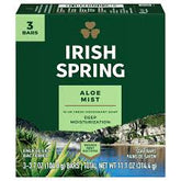 Irish Spring Aloe Mist Bars Trio 104.8g – Refreshing Clean with Long - Lasting Freshness